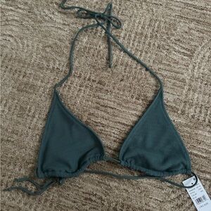 PacSun Deep Teal scrunch Bikini top NWT